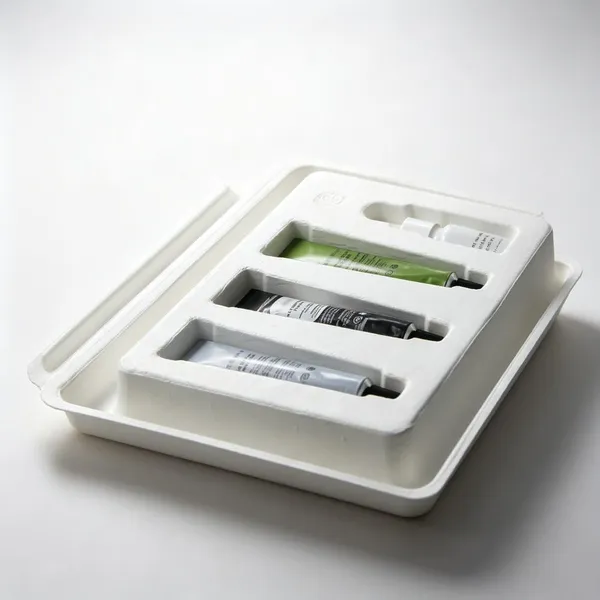 Molded Pulp Insert for Electronic Device Packaging, Anti-Static Treatment, Precision Cut for Tablet Fit