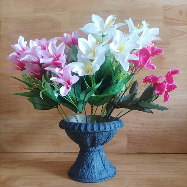 Decorative Molded Fiber Flower Vases for Garden Shows With UV-Stable Pigment and Outdoor Weather Resistance