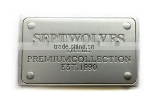 High Quality Engraved Metal Plate Garment Metal Labels for Jacket photo-2