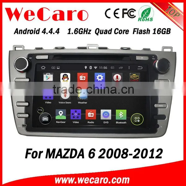 Wecaro in Dash 2 Din Touch Screen Android 4.4.4 Car Dvd Gps Navigation Radio Gps Car Media Player for Mazda 6 2008 -2012 photo-2