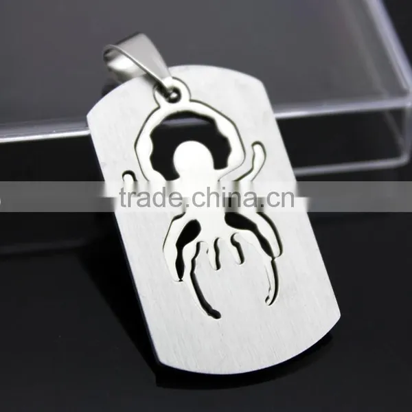 Stainless Steel Combo Spider Pendant Necklace photo-5
