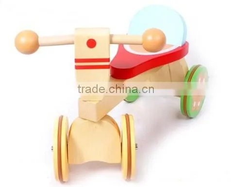 Wooden children's bike ride on toys