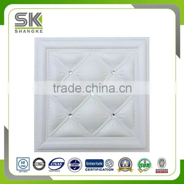 New Building Materia pu Foam 3d Carved Leather Material Decorative Wall Panel