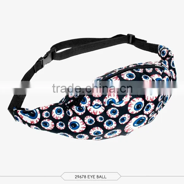 Fashion Waist Belt With Hot 3d Print Black Belt Waist Bag High Quality Wholesale Travel Belt Bag With Zippers Pouch Purses Cases photo-6