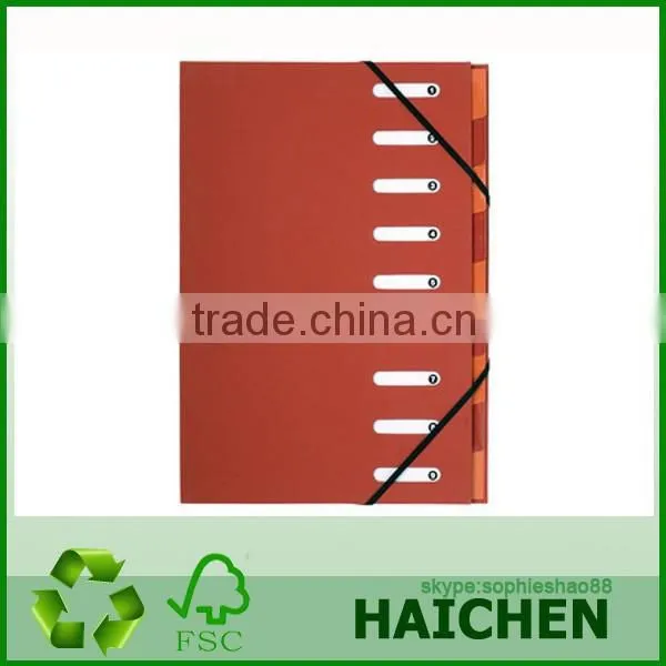 Polypropylene 8 Compartments A4 Multipart File Folder With Flaps and Elastic Straps photo-4
