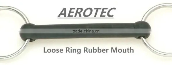 Horse Equipment Loose Ring Rubber Mouth Horse Bits