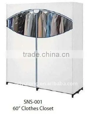 2014 China Manufacture Bedroom Furniture Non Woven Fabric Wardrobe