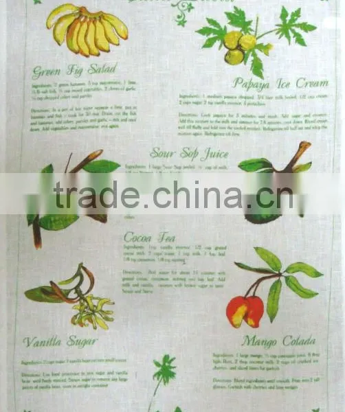 Digital Printed Linen Tea Towel for Home Decorationl,promotion -- Butterfly Design photo-5
