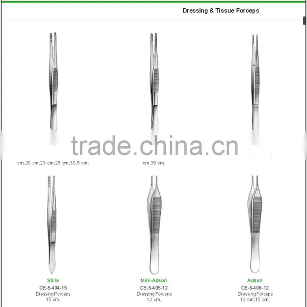 Standard Professional Dressing Forcep/ Stainless Steel Surgical Instruments