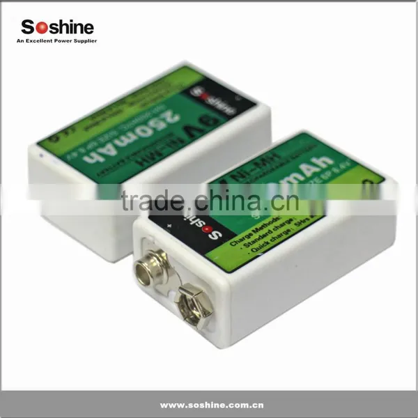 High Quality Batteries CE/ROHS Rechargeable NiMh 9v 250mah Battery photo-5