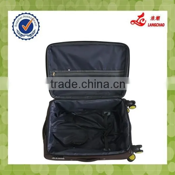 Best Quality 1680D Material Brown Built-in Trolley Travel Luggage Bags photo-6