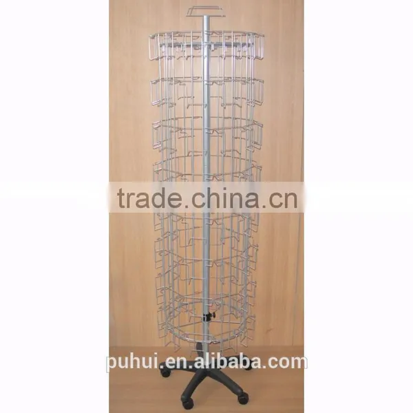 64 Pockets Floor Spinning Card Display Fixture With CE Certificate photo-3