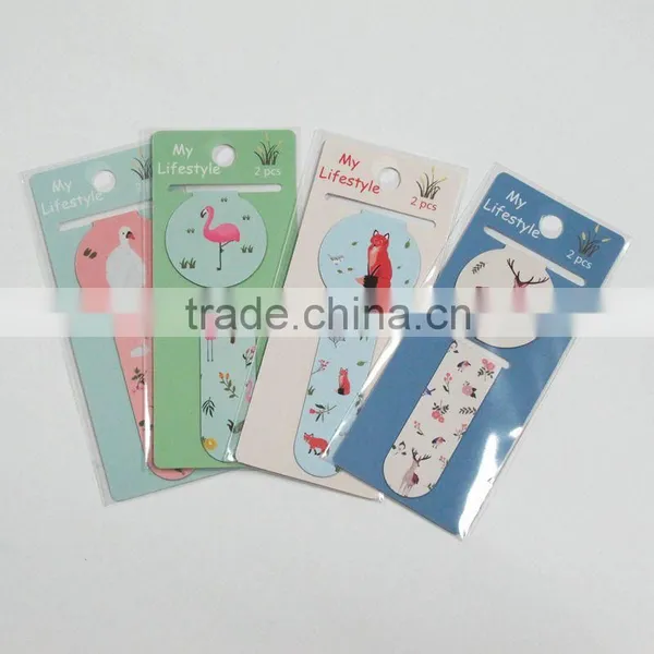 Custom design paper magnetic different shapes of bookmarks paper clip