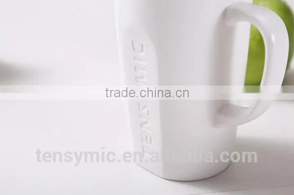 14/16/20OZ New Style Single Wall White Porcelain Mug With Engraving LOGO photo-3