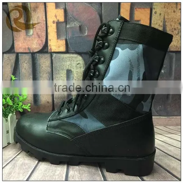 Genuine Leather British Black Police Jungle Boots Army Boots photo-2