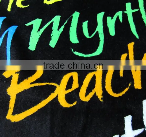 100% Cotton Customized New Fashion Letter Printed Beach Towel photo-3