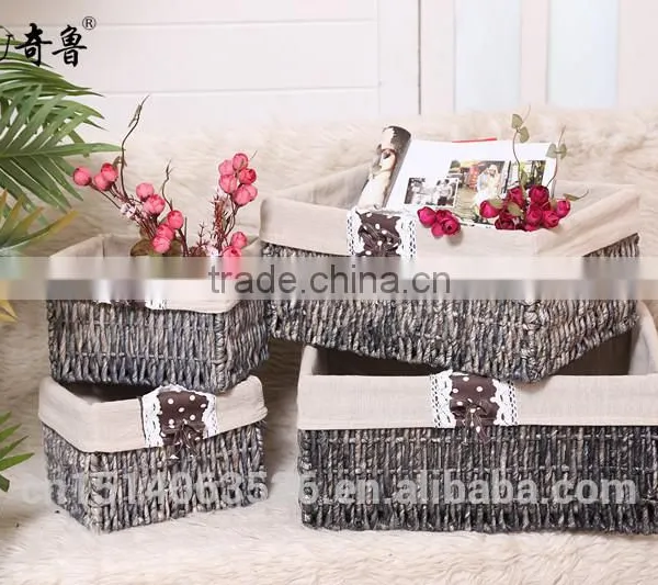 Gift Basket Handmade Paper Rope Basket With Liner photo-5