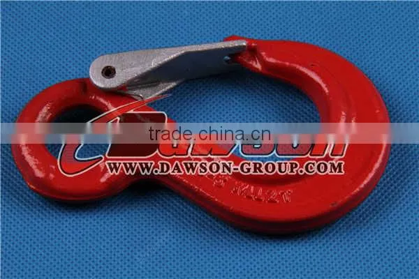 G80 Eye Sling Hook With Safety Latch,forged Eye Hook for Chain photo-2
