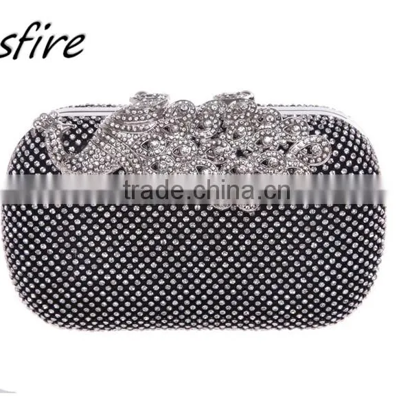 Fashion Ladies Handbags Crystal Rhinestone Evening Bag Class Peacock Evening Bag photo-2