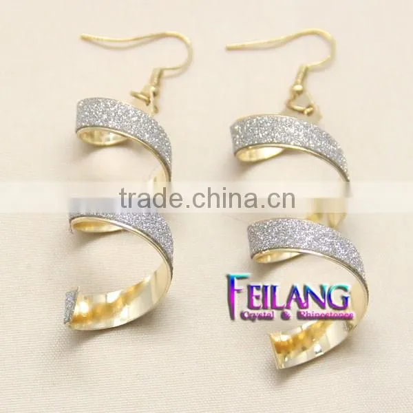 Hotsale Double Spiral Earings GOLD Chandelier Earrings