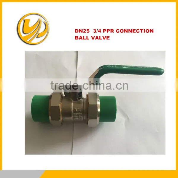 11 /2"DN50 ,most Popular in Yiwu Market Full Flow Double PPR Connection Flat Lever Ball Valve photo-3