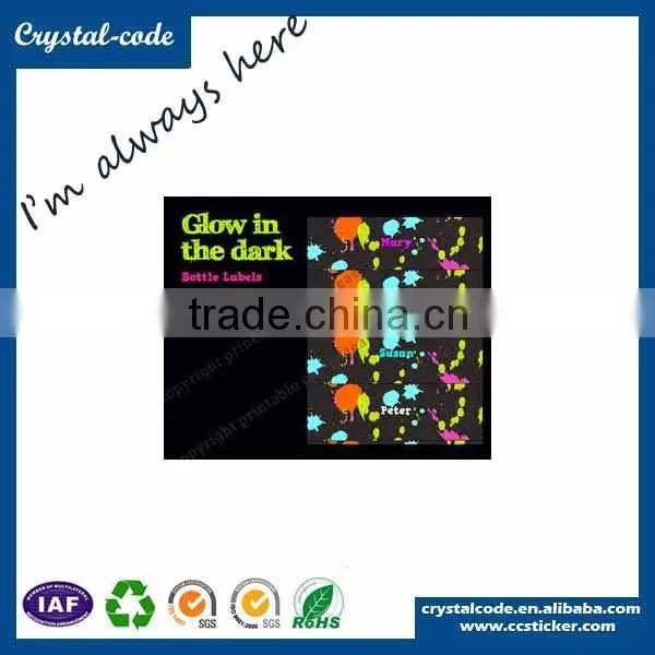 Custom Glow in Dark Wine Bottle Sticker photo-6