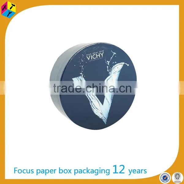 Custom Blue Gift Packaging Cardboard Paper Round Box photo-4