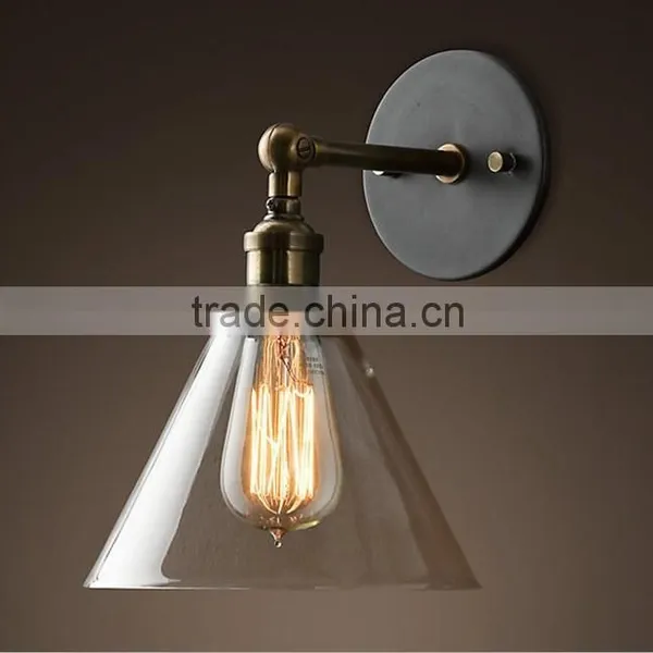 Hot Sell Vintage Wall Lamp Retro Clear Glass Shade Edison Pendant Light With CE photo-3