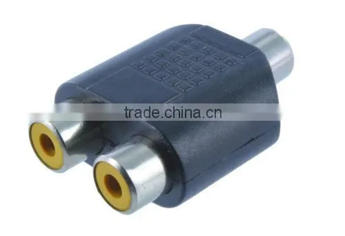 2016 New Arrival Rca Splitter 1 Female to 2 Female AV Audio Video Y Adapter Converter photo-2