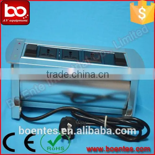 UK Standard Desktop Rotating Power Socket With HDMI &VGA Cables Module Suit for Conference Furniture photo-3