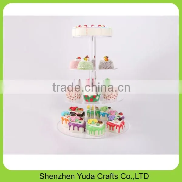 Fashion Table Top Colored Acrylic Wedding Cake Stand Acrylic Cake Stand for Sale photo-4