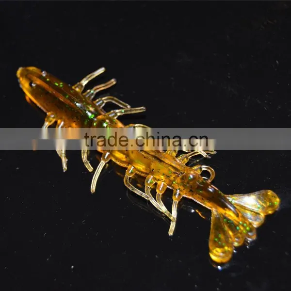 6Pcs Bionic Shrimp Prawn Bait Soft Bait Artificial Fishing Lure Fishing Tackle photo-3