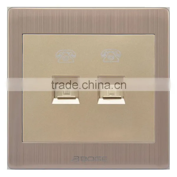 Two Gang Telephone Socket Pressure-line Type