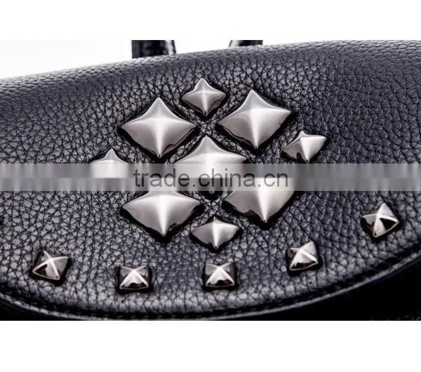 Wholesale Fashion Custom Women High School Leather Backpack photo-5
