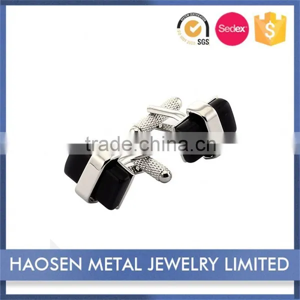 2016 Rhodium Cat Eye Stone Personalised Cufflinks For Men photo-3