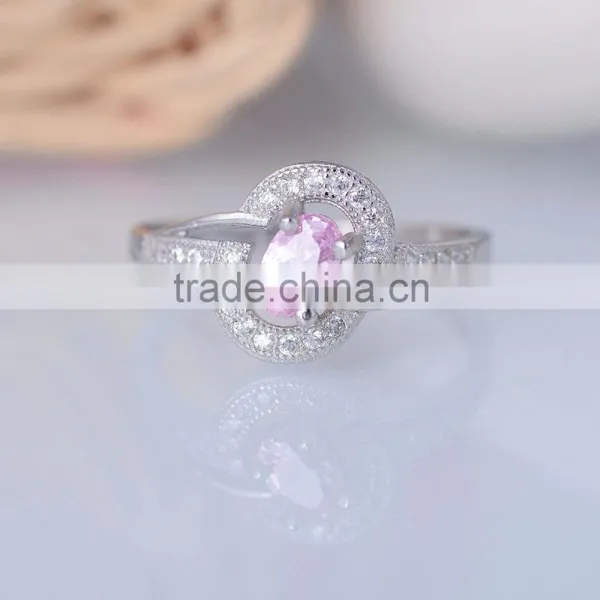 925 Sterling Silver Women Fashion Prong Setting Ring With Purple Zircon photo-4