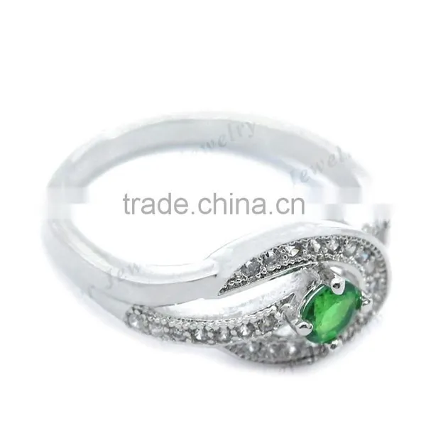 Wholesale Style Mirco Pave Setting Silver Bridal Ring photo-2