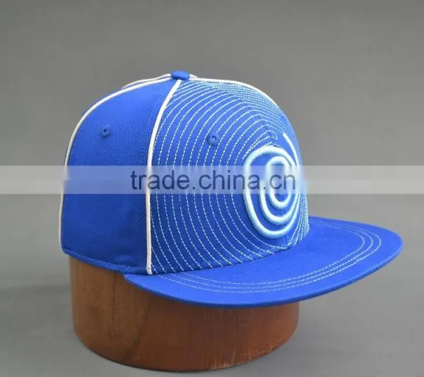 Blue Customized Fitted Cap With Logo photo-4