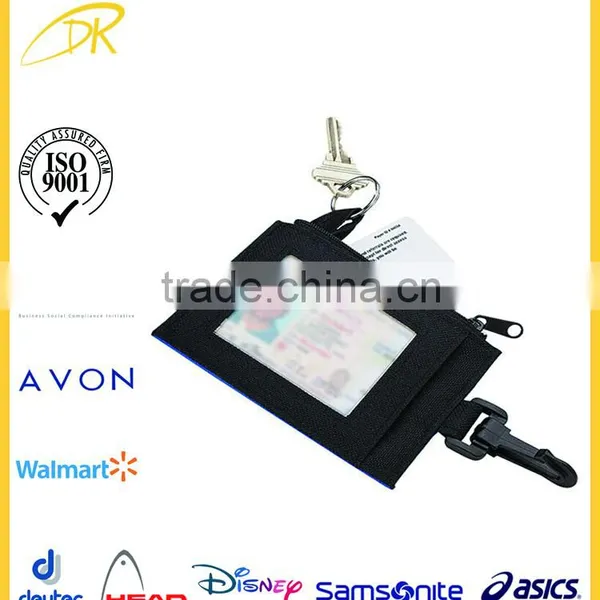 Promotional Funky Plain Credit Card Wallet, Small Card Holder Wallet With Key Holder
