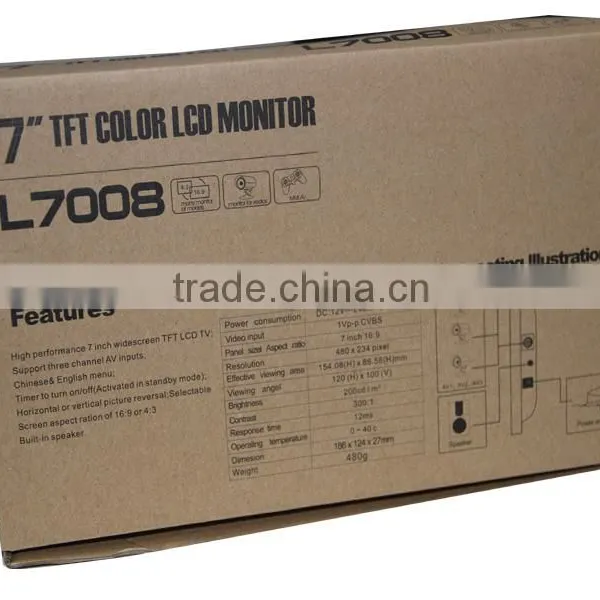 High Quality Widescreen 7inch Used Motorized Lcd Car Monitor With AV photo-3