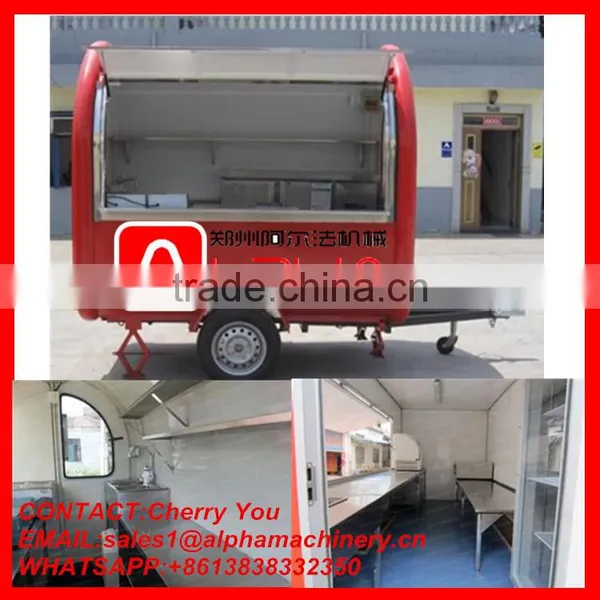 Food Cart Refrigerator/mobile Pizza Food Cart for Sale/street Food Vending Cart photo-2