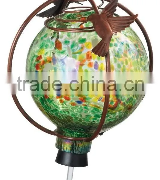 Grasslands Road Hand Blown Glass Hummingbird Feeder Assortment, 6-Inch, Set of 3 photo-4