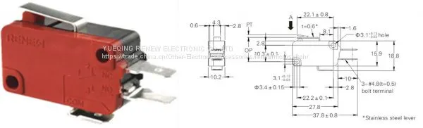 MIniature Basic With Stailess Steel Hand Lever Cherry Micro Switch photo-2