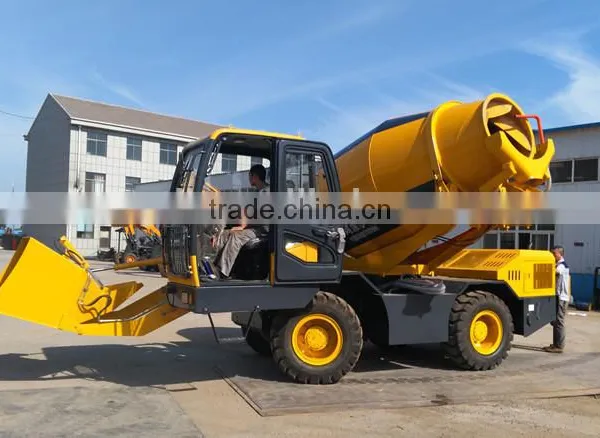 Self Loading and Propelled Concrete Mixer Power Shift Truck With Pump Diesel Engine Air Conditioner photo-3