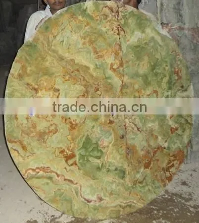 NATURAL STONE MULTI GREEN ONYX TABLE TOPS COLLECTION photo-4