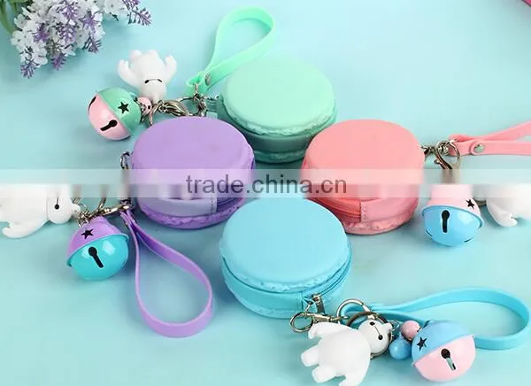 Macarons Mini Zipper Coin Purse Silicone Jelly Coin Purse photo-5
