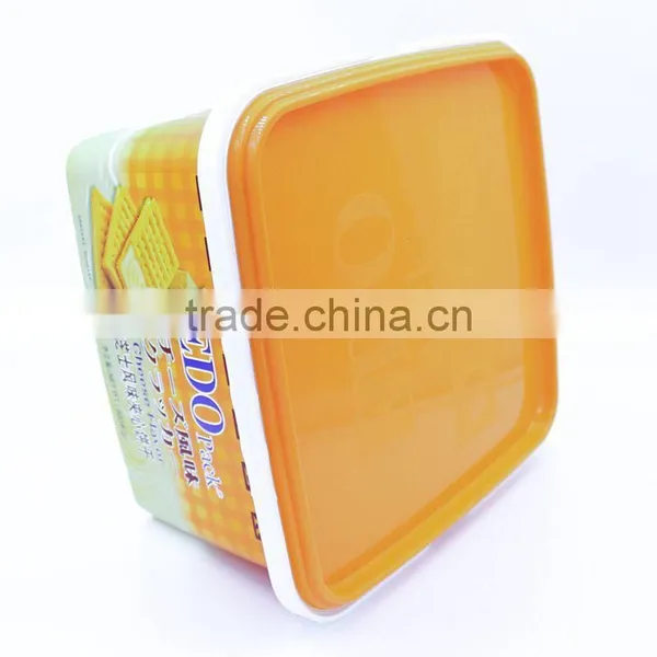 3L EDO Custom IML Plastic Cracker Containers With Two Handles,Maker of Plastic PP Biscuit Box photo-3