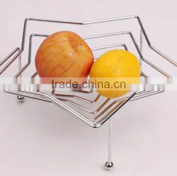 Metal Wire Fruit Basket,Kitchen Metal Fruit Rack Roundness Shape photo-4
