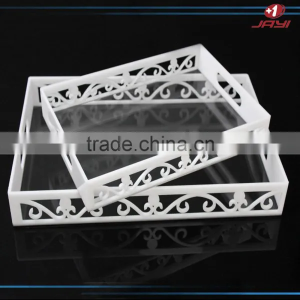 2017 China Wholesale OEM Custom Acrylic PMMA Clear Stacking Serving Tray File Tray photo-6