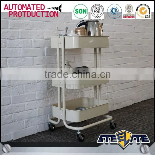 Steel Korean Furniture 3-tier Rack Kitchen Trolley photo-3
